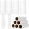 Fusselrolle 10 Rollen (60 Blatt/Rollen) mit 2 Abroller, Fusselrolle Tierhaare Extra Klebrige, Lint Roller für Kleidung, Sofa, Bett und Teppich, Fusselroller Tierhaarentferner