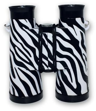 ExplorAvision - Zebra-Fernglas von Deluxebase. Tragbares und kompaktes Safari-Fernglas für Kinder. Tolles Zootierspielzeug für Jungen und Mädchen. Lernspielzeug für die Erkundung der Natur.