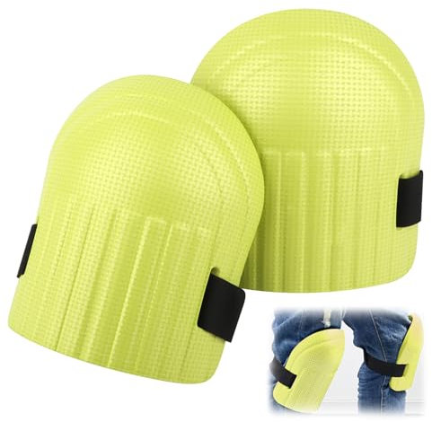 TNOMSNO Rodilleras Trabajo, Rodilleras de Trabajo Jardín Rodilleras de Trabajo de Goma eva, Rodilleras de Trabajo con Hebilla Ajustable para Jardinería, Construcción, Limpieza