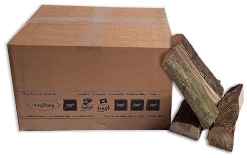 Eichenholz | 100% Eiche Brennholz Ofenfertig | Holz für Kamin, Feuerschale, Lagerfeuer und Grill | Kaminholz Trocken (10kg)