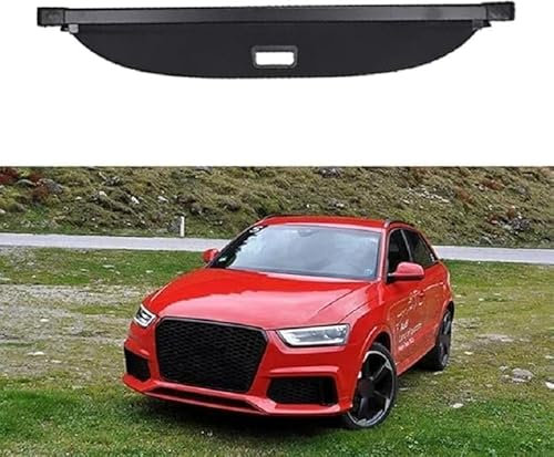 LliyiY Auto Kofferraumabdeckung Ausziehbar Rollo für Audi RS Q3 8U 2011-2015 Auto Einziehbare Hintere Kofferraum Hutablage PrivatsphäRe Vorhang