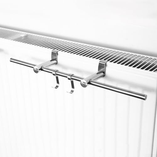 Besttoolifes Radiateur porte-serviettes réglable en acier inoxydable 40 cm, 50 cm, 60 cm, pour la maison, la salle de bain, 10 kg (50 cm)