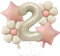 DazzJoy Geburtstagsdeko 2 Jahre Mädchen mit Gänseblümchen Folienballon, Luftballon Deko 2. Geburtstag Mädchen Junge, Luftballons Geburtstag 2 Jahre Mädchen, Ballon 2 Geburtstage Mädchen Deko