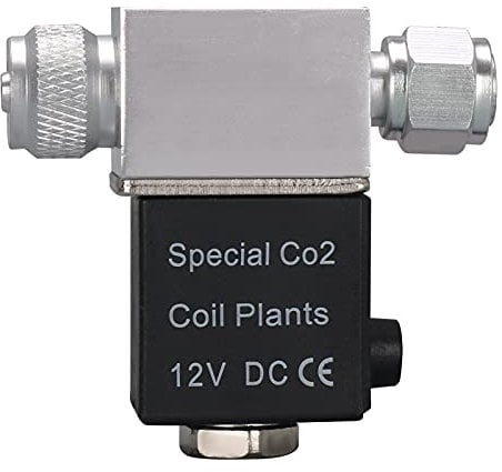 ACAGALA Magnetventil für Aquarium-CO2-Systemregler, DC 12 V Ausgang, Anschluss M10 * 1 Außengewinde, Einzelkopf, geräuschlos, Niedrigtemperaturversion