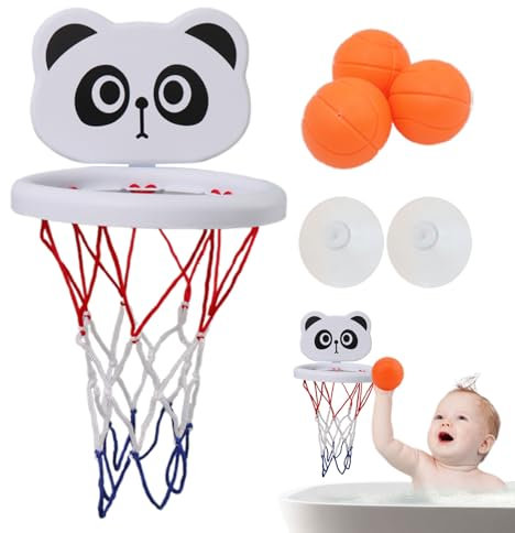 Badewanne Basketball Hoop - Kleinkindbadspielzeug | Cartoonsaugende Duschspielzeug | Baby Bath Hoop Toy | Badewanne Basketball | Tragbares interaktives Badezimmerspiel Wasserspiel Set für Mädch