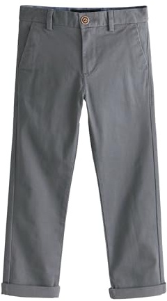 NEXT Jungen Chinohose mit Stretch Holzkohle Grau Numeric_158