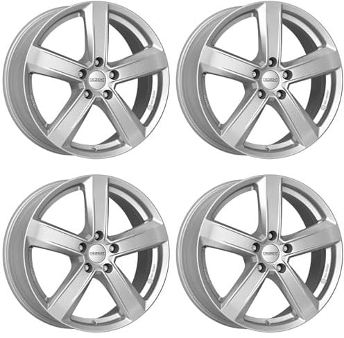 4x Dezent Felgen TU silver 6.5Jx16 ET48 5x114.3 kompatibel mit KIA Carens Ceed Niro Optima Pro Ceed Soul Sportage Venga Xceed