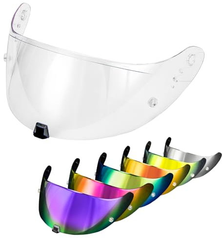 PSLER Helm Visier für EXO 520 1400 R1 - Verspiegelt Helmvisier für Scorpion EXO 391 520 1400 R1 Getöntes Visier Motorradhelm Zubehör Ersatz(Transparent)