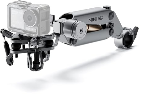 Tilta Hydra Alien Mini Kit Vélo, Bras Amortisseur pour Caméras d’Action | Inclut Tête Amortisseur Universelle, Support Guidon, Compatible avec DJI Action 6/5 Pro, Pocket 4P/4/3, Gris Titane