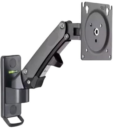 F120 17-27 Inch Gas Spring TV Wall Mount Bracket LCD Monitor Stand Aluminum Arm Bracket 360 Degree Rotation(Matte WITH STB1)