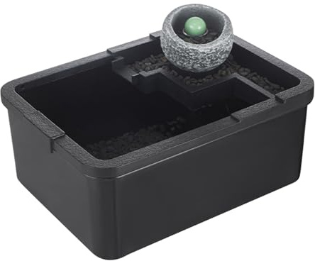 Petit aquarium - Bassin paysager pour tortues - Bassin LED antique avec pompe USB - Pour Bettas hôpital chambre aquaponie récif bibliothèque décoration