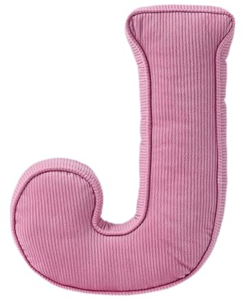 Generisch Dekoratives Kissen In Buchstabenform, Rosa Kissen, Buchstaben Kissen, Decorative Pillows, 34 X 39cm Weiches PlüSchkissen FüR Wohnzimmer, Schlafzimmer (J)