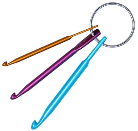 Aluminum Knit Needle Crochet Hook Needle Keychain Keyring| Convenient and Attractive Knitting and Crochet