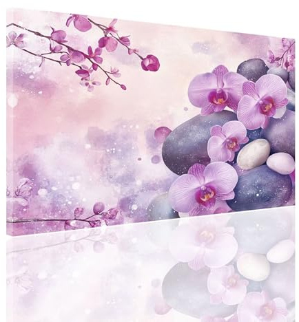 Malen Nach Zahlen Kinder ab 10, Malen Nach Zahlen Erwachsene Blume Paint by Numbers Kreativ Set für Erwachsene Kinder Anfänger DIY Ölgemälde Leinwand Kit für Home Decor, Orchidee 30x40cm 2y-1173