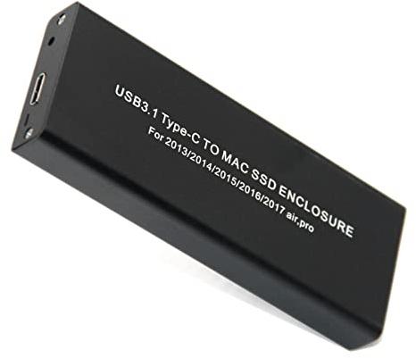 Boîtier de disque dur USB 3 1 Type-C SSD en alliage d'aluminium compatible avec MacBook Air Pro Retina 2013-2017 Transmission interne haute vitesse 10 Gbit/s