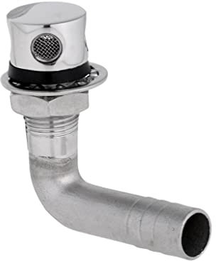 Marine Grade 316 Stainless Steel Boat/Car/ 90° Bend Hull Fuel Tank Vent Breather - 15mm Hose