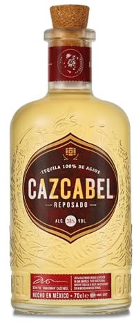 Cazcabel Reposado Tequila, 100% Blue Weber Agave, Award-Winning, Family Estate Grown & Produced, Perfect for Margaritas & Palomas, Vegan, Gluten & Additive Free, 70cl