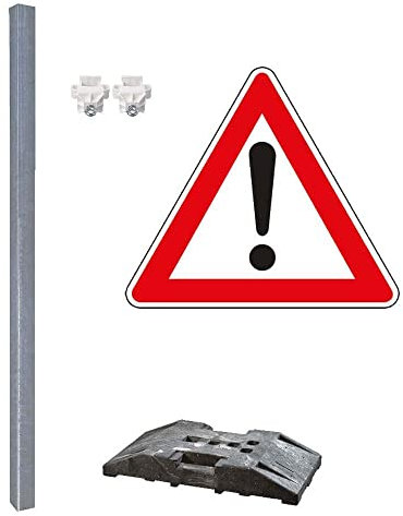 TMS PRO SHOP Achtung Gefahrenstelle, Schilder-Set, mit Verkehrszeichen Nr. 101, 5-teilig, Art.-Nr. 35966