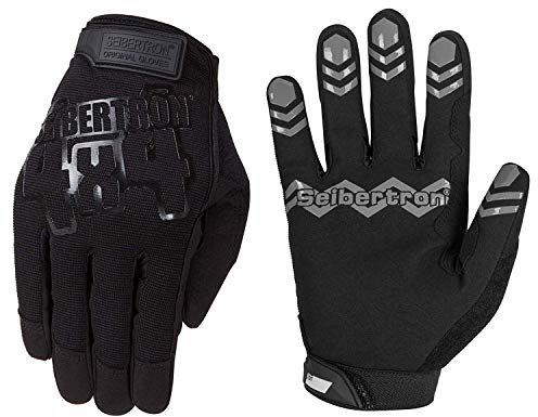 Seibertron Anti Slip Unweighted Basketball Handschuhe Ball Handling Gloves (Basketball Training Aid) Or Driving Erwachsener Handschuhe Black XL