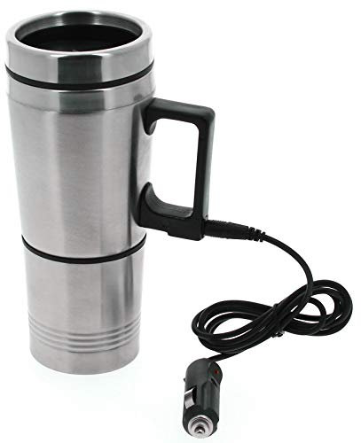 Raceflag Tasse Mug Electrique 12v INOX Branchement sur Allume Cigare Norme CE