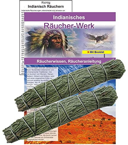 2 x ZEDER Zedernspitzen Smudge 12-14 cm Kräuter Bündel. Räuchern + Ausräuchern + Hausreinigung + Rauhnächte mit Booklet. 81028-2