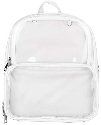 1stück Stylischer Jelly Rucksack Transparent Verstellbare Träger Für Teenager Mädchen Jungen Einfaches Design Beige