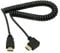 Cerrxian - Cavo con attacco da HDMI maschio a HDMI ad angolo retto, connettori placcati oro, cavo a spirale, supporta ritorno audio, 2K x 4K (30 Hz)