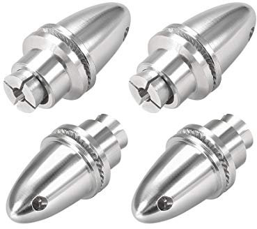 sourcing map 4Stk. RC Flugzeug Spinner Propeller Adapter Saver für Welle Brushless Motor (3,17mm Blende und 6mm Ausgangsachse)