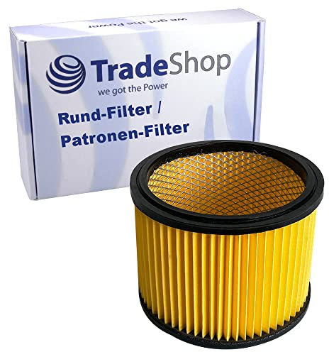 Trade-Shop Filtre à air plissé rond de rechange pour Einhell 2351110 compatible avec Parkside PNTS 1500 B2 PNTS 1500 B3 PNTS 1500 C4 PNTS 1500 D5