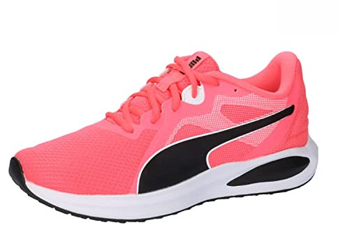 PUMA Unisex Twitch Runner Laufschuh, Sunset Glow PUMA Schwarz PUMA Weiß, 37 EU