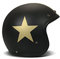 DMD Vintage Star Black Gold Open Face Helm Jethelm Motorradhelm, XL