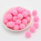25mm ca. 36 Stück Bunte Mini Pompons zum Basteln filzkügelchen Bunt pom pom Bälle Kleine Bommeln Flauschigen Plüschbälle für Dekorieren Verzieren Nähen DIY Kreativen Handwerk,Rosa