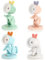 Mini Nachtlicht, 4 Stück Cute Led Kaninchen Nachtlicht, Kreative Cartoon Haustier Faltbare Kleine Tischlampe mit Batterie und Handyhalterung, Augenpflegende Lampe, Tragbar Verstellbares Nachtlicht