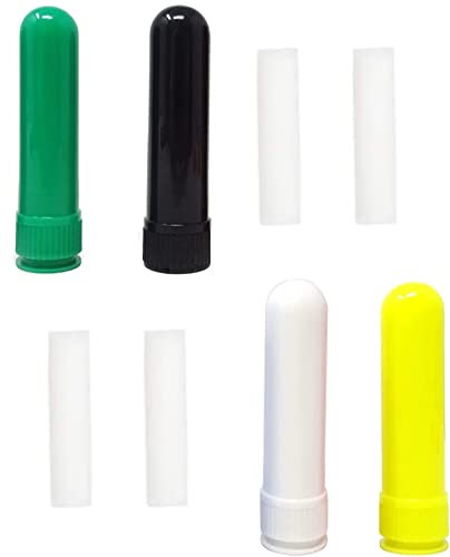 Ätherisches Öl Aromatherapie Leere Naseninhalatorrohre,4 Stück Schnarchstopper,Nasenröhrchen,Leere Naseninhalatoren Für Ätherische Öle,Riechstifte für Ätherische Öle,Nachfüllbarer Inhalator Stick