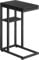 HOOBRO Mesa Auxiliar de Sofá en Forma de C Plegable, Mesa Pequeña de Centro de Estilo Industrial, Mesa de Café con Estante de Almacenamiento, Negro EBK29SF01