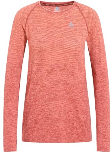 Odlo Damen Langarm Laufshirt Essential Seamless, Cinnabar Melange, XL