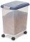 Iris Ohyama Contenedor pienso con ruedas, 30L/11kg, Gris Azul, Contenedor comida perro, Pienso gatos, Hermética, para Mascotas, Transparente, Pet Food Container, Dog Food Storage, Libre de BPA, MP-8