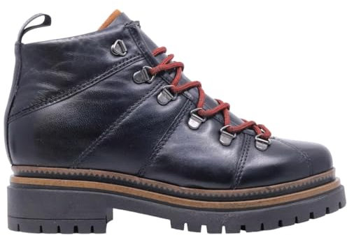 MJUS T60215 Damen Pedula Stiefeletten aus schwarzem Leder, Schwarz , 39 EU