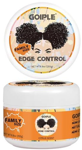Edge Control Cire Pour Femmes Noires Tenue Forte, Non Grasse, Gel Plus Lisse, Cheveux Afro Pour Cheveux Noirs, Brillance, Gel Cheveux Afro Pour Femmes Cire Cheveux Afro (Parfum Agrumes)
