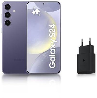 Samsung Galaxy S24, Smartphone Android 5G, 256 Go, Chargeur Secteur Rapide 25W Inclus [Exclusivité Amazon], Smartphone déverrouillé, Indigo, Version FR