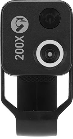 Microscope de Téléphone de Poche, Zoom 200X, Loupe à Clipser avec Lumière LED, Objectif Microscopique Portable CPL HD, Microworld pour Adultes et Enfants âgés de 8 à 12 Ans (Black)