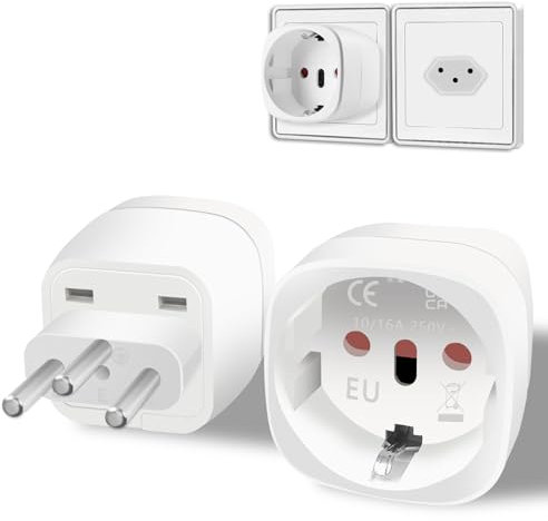 2 Stück Reiseadapter Adapter Schweiz 2 Europa in die 3 Pins Schweiz, XGKEGS Adapter Schweiz Deutschland, Schuko Adapter Typ J Reiseadapter Schweiz,für Malediven, Ruanda, Liechtenstein Reiseadapter
