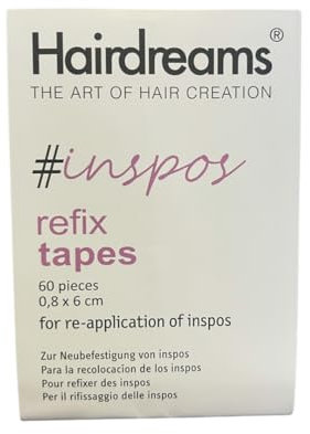 Hairdreams Haarverlängerung 60 cm Glatt Synthetik Klebeband Refix Tapes