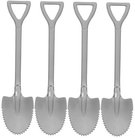 PRETYZOOM 8 Stk Schaber aus Edelstahl dekorierlöffel spachtelkasten Schabelöffel für Obst gezackte Kanten Schaufeln Grapefruit-Löffel Servierutensilien Grapefruit-Kugeln Fruchtschlammlöffel