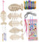 STOBOK 1 Satz Windspiel aus Holz selber machen Bausatz für Windspiele Windspiel selber machen kinder bastelset basteln für kinder Aufkleber Windspiel für den Balkon DIY Fisch Windspiel