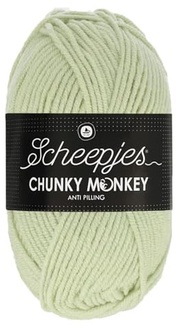 Scheepjes Chunky Monkey Aran Weight Yarn | 100g Ball | Anti-Pilling Acrylic | Soft & Hypoallergenic for Knitting and Crochet Blankets, Toys & Garments (2017 Stone)