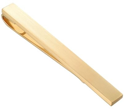 Asienice Pince à cravate fine simple dorée mate pour homme Accessoires bijoux