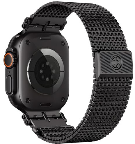 Milanaise Armband Kompatibel mit Apple Watch Armband 49mm 46mm 45mm 44mm 42mm für Damen Herren, Edelstahl Metall Magnetisch Loop Armbänder für iWatch Ultra 2/1 SE Series 10 9 8 7 6 5 4 3 2 1