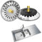 1Pcs Sink Plug Strainer, 78MM Stainless Steel Sink Plugs, Sink Strainer Plug with Silicon Rubber Seals, Drain Plugs Filter Universal for UK, for Food Waste, Hair Catcher, Prevent Clogs, Bad Smells