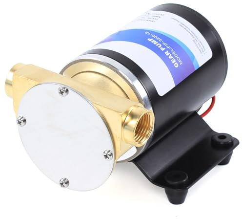 CHIMHOON 12V Bilgenpumpe Selbstansaugend, Wasserpumpe 23L/30L / min, Deckswaschpumpe, Impellerpumpe, Impellerpumpen Kit, für Beregnungsanlagen, Bewässerung und Tägliche Wasserversorgung (30L/Minute)